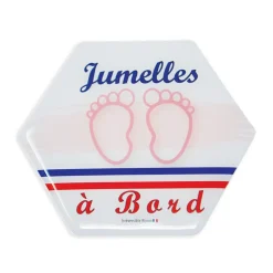 Adhésif voiture Jumelles à bord