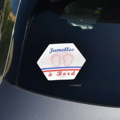 Adhésif voiture Jumelles à bord