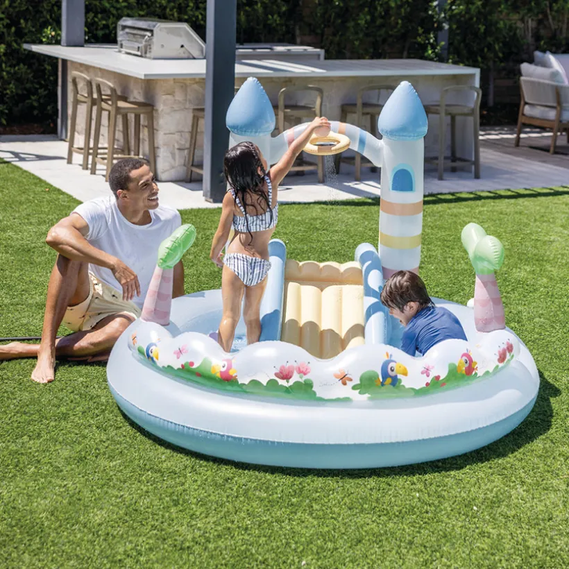 Aire de jeux piscine gonflable Château Magique