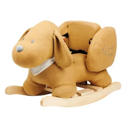 Animal à bascule Charlie le chien Jacquard Caramel