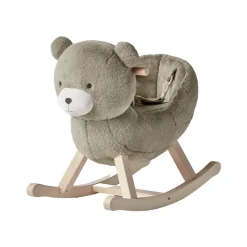 Animal à bascule en fausse fourrure Orso l'ours kaki