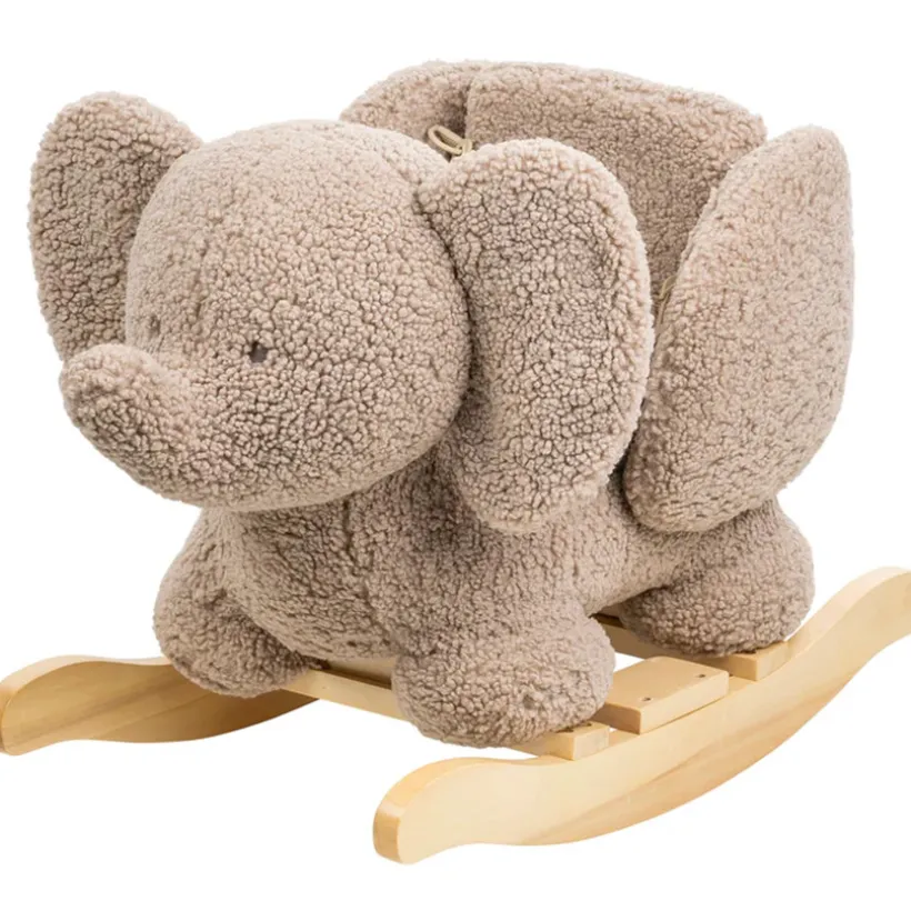 Animal à bascule éléphant Teddy Taupe