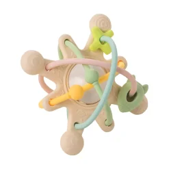 Anneau de dentition en silicone avec hochet Galaxy pastel