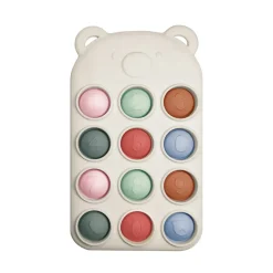Anneau de dentition - Pop It télécommande - Silicone - Blanc