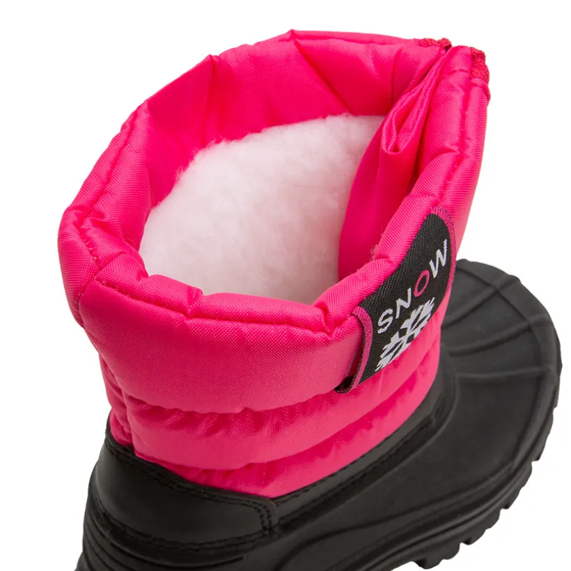 Après-ski à col matelassé zippé et coque caoutchouc du 20 au 23