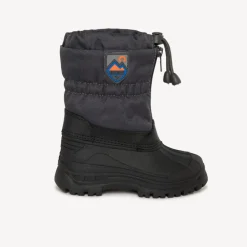 Après-ski zippés bicolores à badge gomme pour garçon