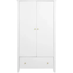 Armoire Charlie 2 portes et 1 tiroir - Blanche