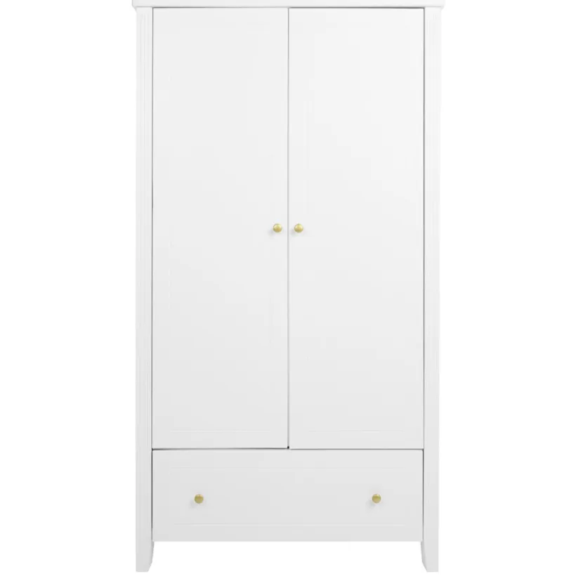Armoire Charlie 2 portes et 1 tiroir - Blanche