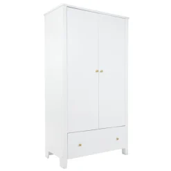 Armoire Charlie 2 portes et 1 tiroir - Blanche