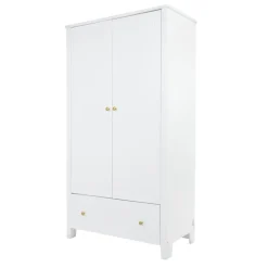 Armoire Charlie 2 portes et 1 tiroir - Blanche