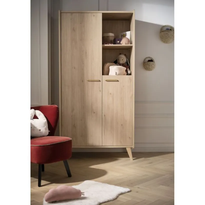 Armoire 2 portes Arty - Chêne Suave