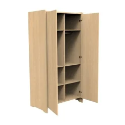 Armoire à 2 portes Cannelle aspect chêne miel