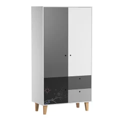 Armoire 2 portes Concept - Gris Ardoise
