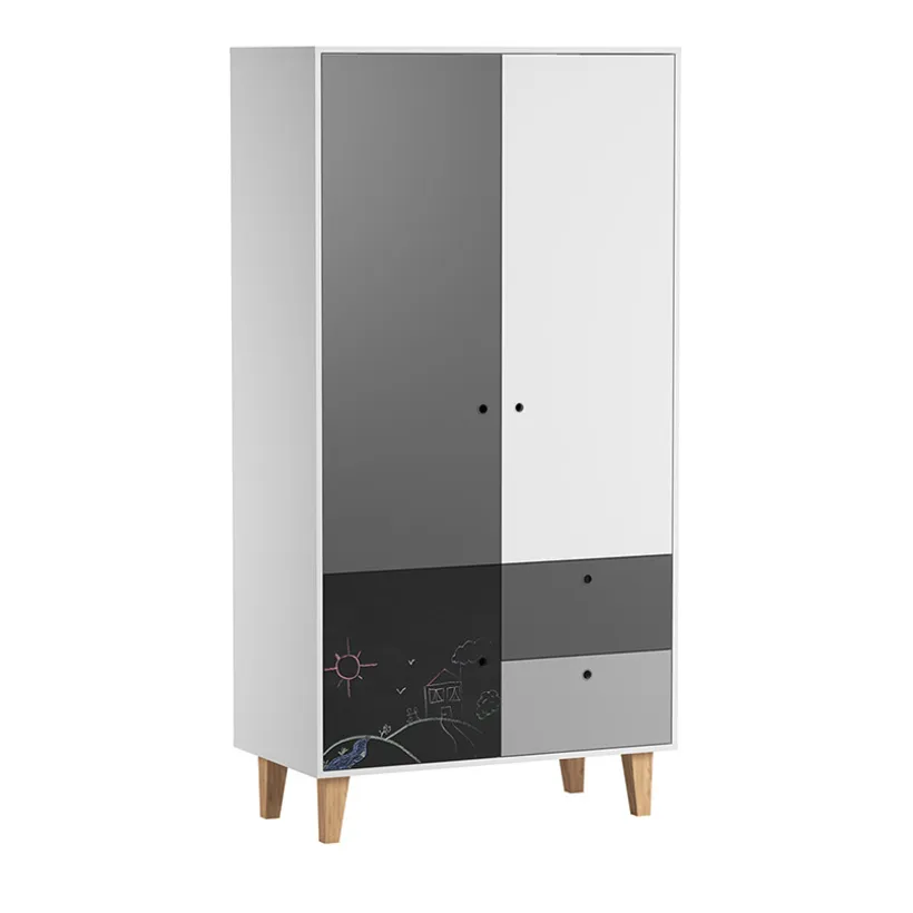 Armoire 2 portes Concept - Gris Ardoise