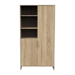 Armoire à 2 portes et niches Azur aspect chêne doré