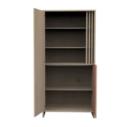 Armoire à 2 portes et niches Tokyo aspect chêne suave/terracotta