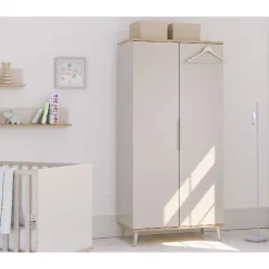 Armoire 2-portes Hazel Cashmere Beige / Chêne montana