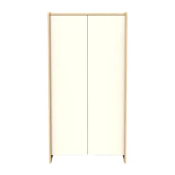 Armoire à 2 portes Vanille aspect chêne miel/meringue