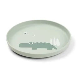 Assiette antidérapante foodie Croco vert