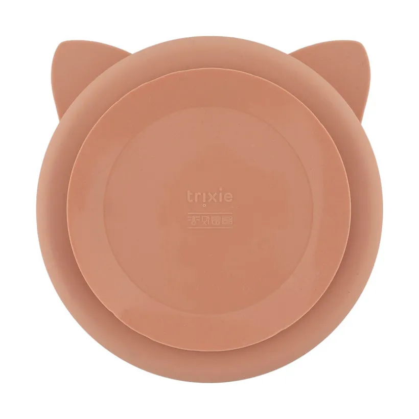 Assiette à compartiments en silicone avec ventouse Mrs. Cat
