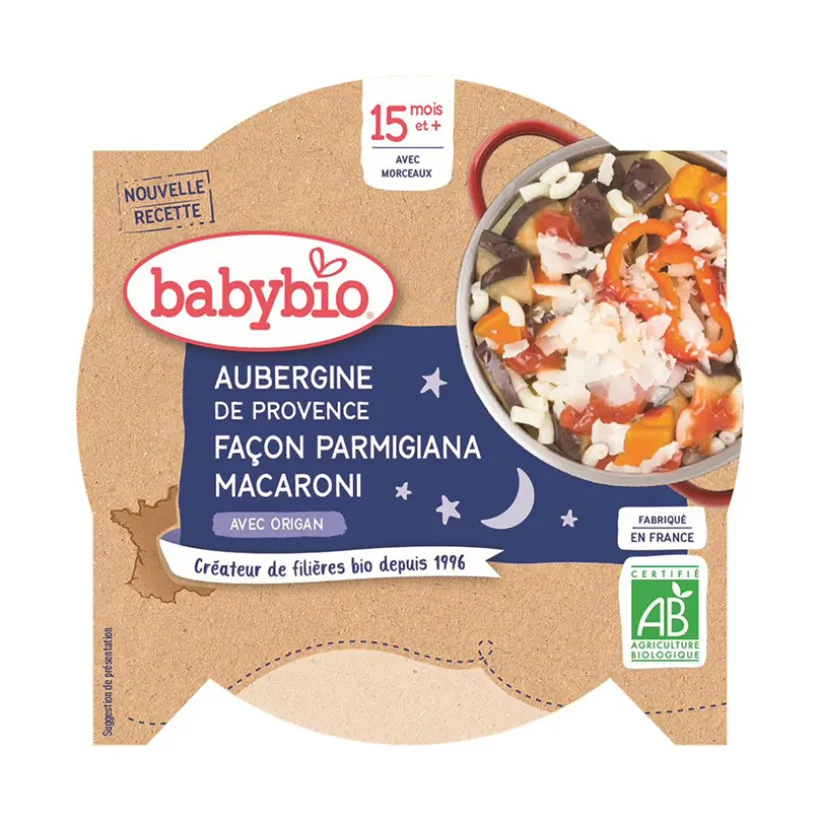 Assiette d'Aubergines Parmigiana et Macaroni Origan 260g