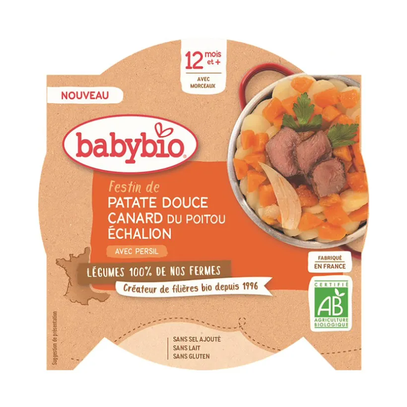Assiette de patate douce et canard échalion 230g