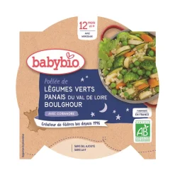 Assiette de poêlée de Légumes verts, Panais, Boulghour et Coriande 230g