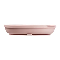 Assiettes avec ventouse et couvercle en silicone Blush