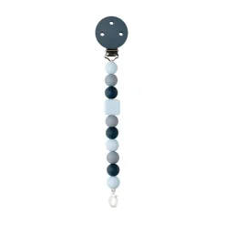Attache-sucette clipsable en silicone - Bleu marine
