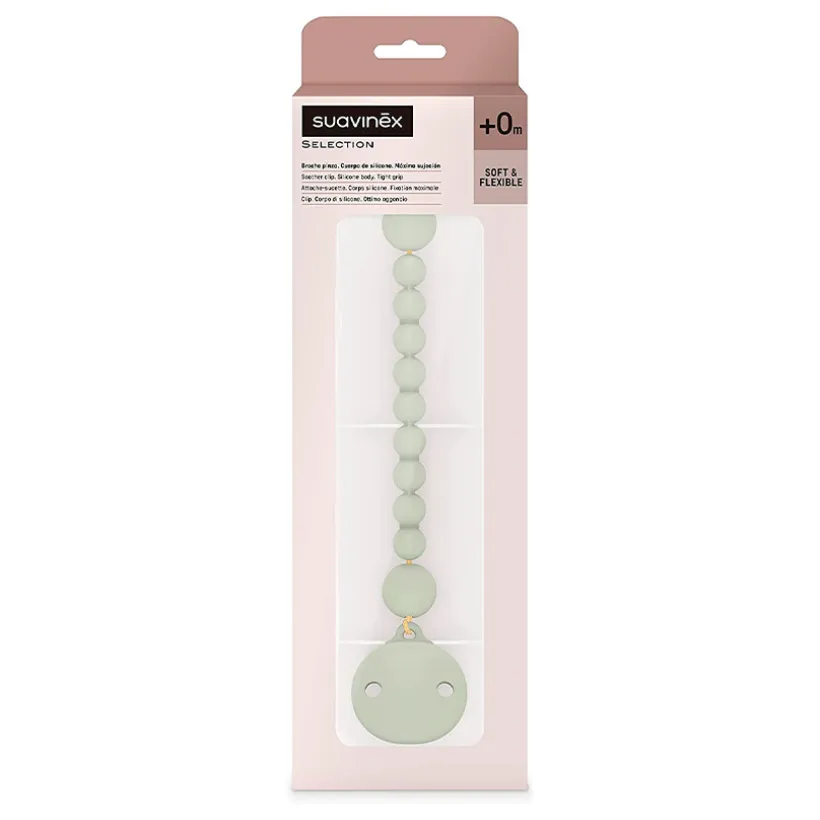 Attache-sucette Colour Essence en silicone Vert