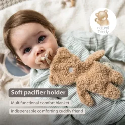 Attache sucette Doudou Ours Teddy Bouclette