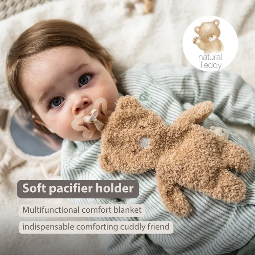 Attache sucette Doudou Ours Teddy Bouclette