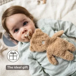 Attache sucette Doudou Ours Teddy Bouclette