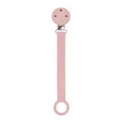 Attache-sucette en silicone avec fixation universelle rose