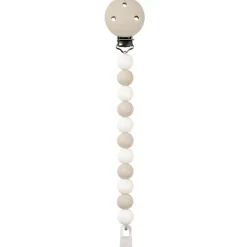Attache-sucette en silicone - Argile/blanc