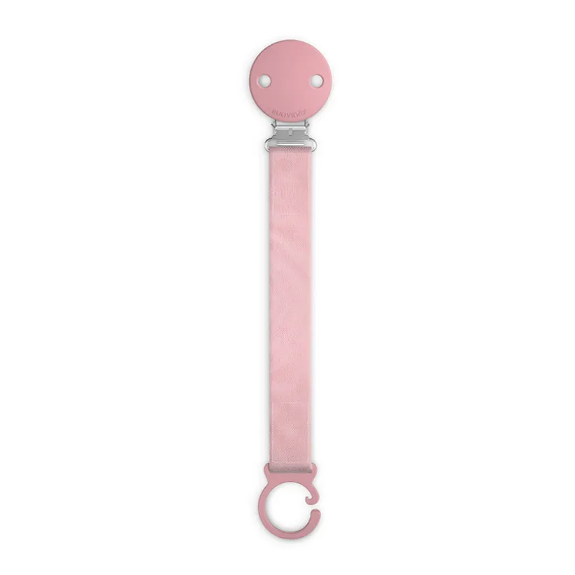 Attache-sucette pince en tissu Wonder rose intense