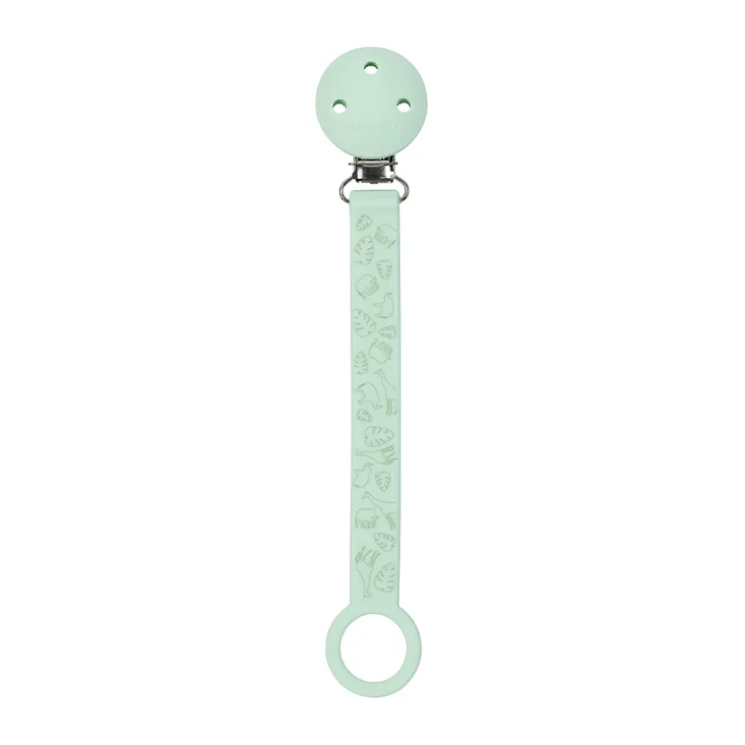 Attache-sucette universelle en silicone imprimé vert menthe