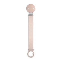 Attache-tétine broche ruban tissu Wonder rose clair