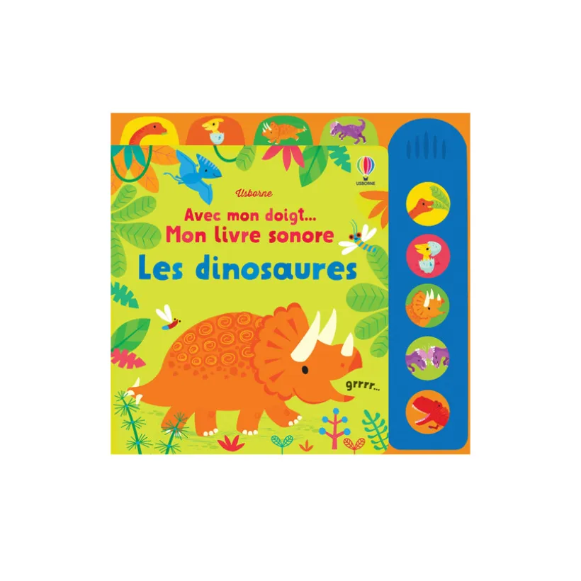 Avec mon doigt, livre sonore - Les dinosaures