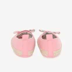 Babies à nœud fleuri et corde tressée pour bébé fille