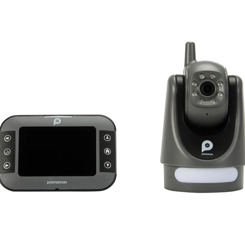 Babyphone vidéo Buddy Motion 2.0 avec caméra rotative gris