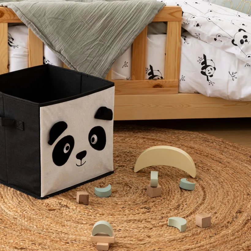 Bac de rangement en velours pliable 29 x 29 cm Joey le Panda