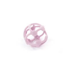 Balle de dentition en silicone rose pastel
