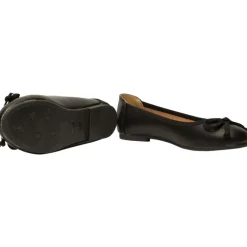 Ballerines noires en simili cuir avec nœud pour fille