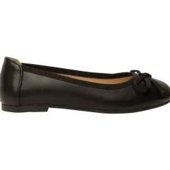 Ballerines noires en simili cuir avec nœud pour fille