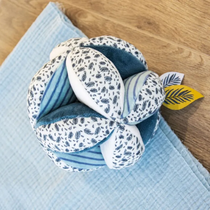 Balle sensorielle avec hochet Yoca le Koala - Bleu