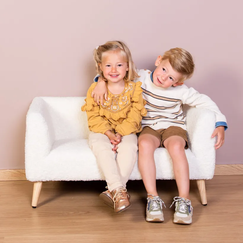 Banc pour enfant Teddy blanc