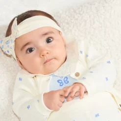 Bandeau à nœud imprimé fleuri pour bébé fille