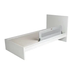 Barrière de lit avec filet et poche 120cm gris