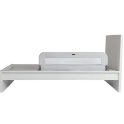 Barrière de lit avec filet et poche 120cm gris